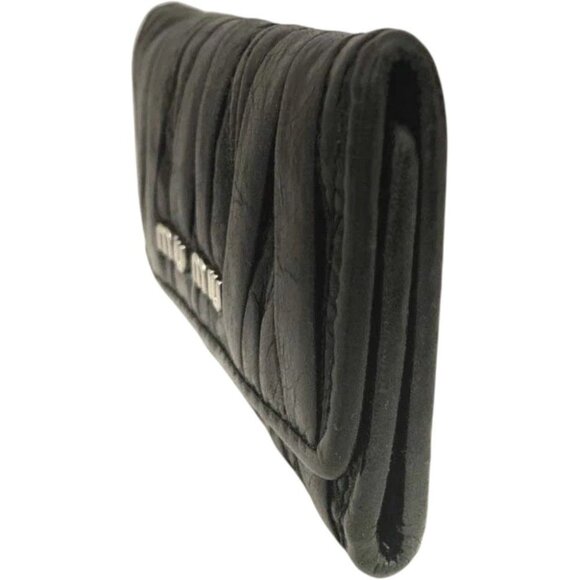 (L1) Miu Miu Key Case 6 Ring Black Leather - Picture 3 of 9